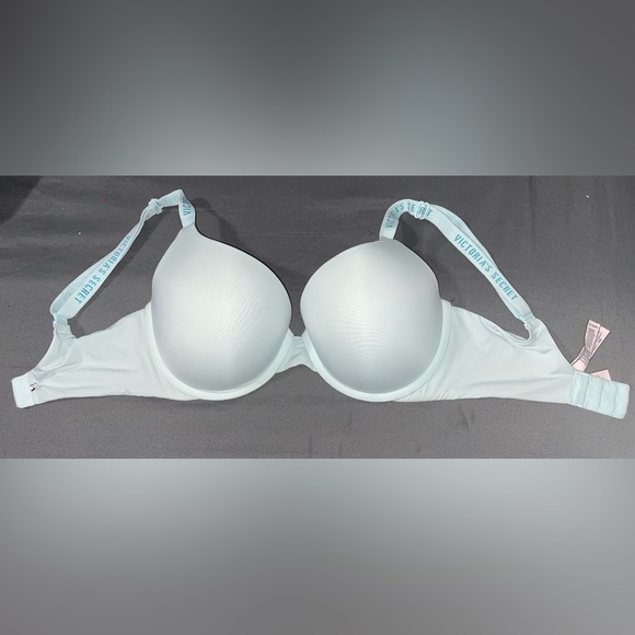 Pastel Blue Victoria’s Secret Full Coverage T-Shirt Push-Up Bra Women’s 32DDD - Picture 2 of 8